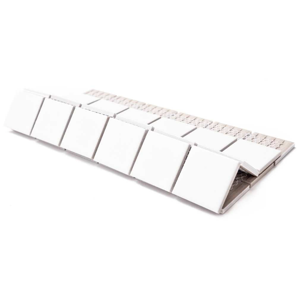 The Tile Life Cube 12" x 12" White Matte Porcelain Mosaic Floor and Wall Tile 11-Piece