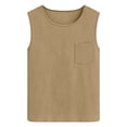 thumbnail image 4 of GEWSEY Tank Tops for Women, Crewneck Loose Fit Basic Going Out Clothes Womens Fashion Casual Summer Sleeveless Shirts (Khaki, S), 4 of 4