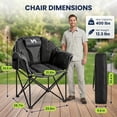 thumbnail image 5 of ABORON Heated Camping Chairs for Adults, Oversized Padded Folding Chair with Adjustable Heating, Portable Heated Lawn Chair for Outdoor, Camping Black, 5 of 6