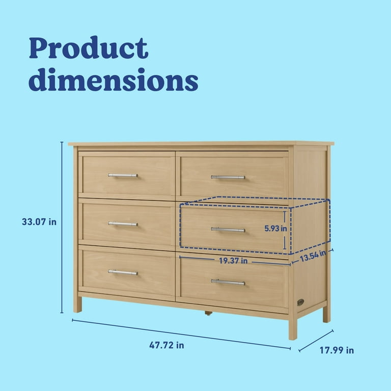 Graco Classic 6 Drawer Dresser, Driftwood