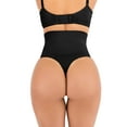 thumbnail image 4 of FANNYC Women Butt Lifter Shapewear Hi-Waist Tummy Control Panty Waist Trainer Body Shaper Sexy Thong Panty Shapewear,Black/Beige- Up To Size 3XL, 4 of 6