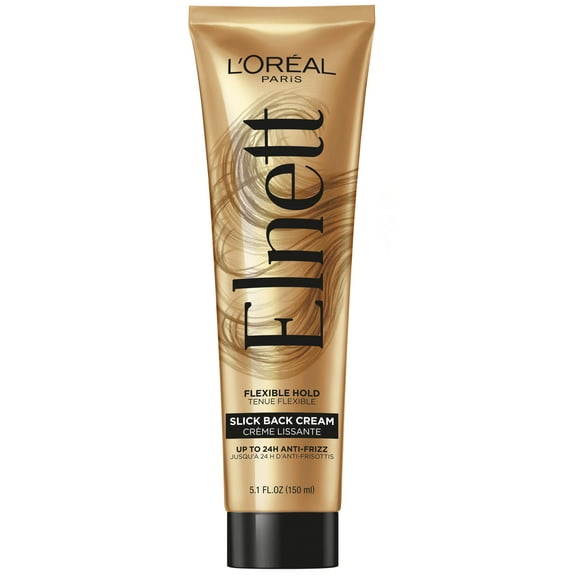 L'Oreal Paris Elnett Anti-Frizz Slick Back Styling Cream for Flexible Hold, 5.1 fl oz