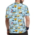 thumbnail image 2 of Wukai Building Truck Print Men's Short-Sleeved Mesh T-Shirt,Quick-Dry Short Sleeve Workout T-Shirt-Small, 2 of 8
