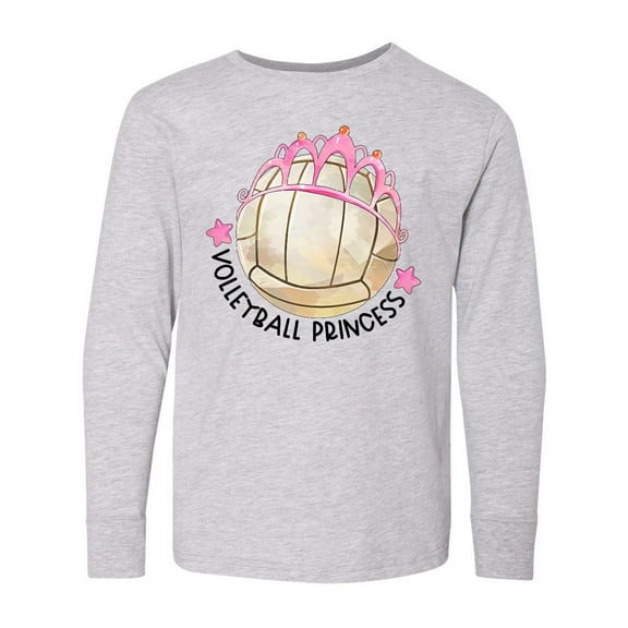 Inktastic Volleyball Princess Tiara Long Sleeve Youth T-Shirt