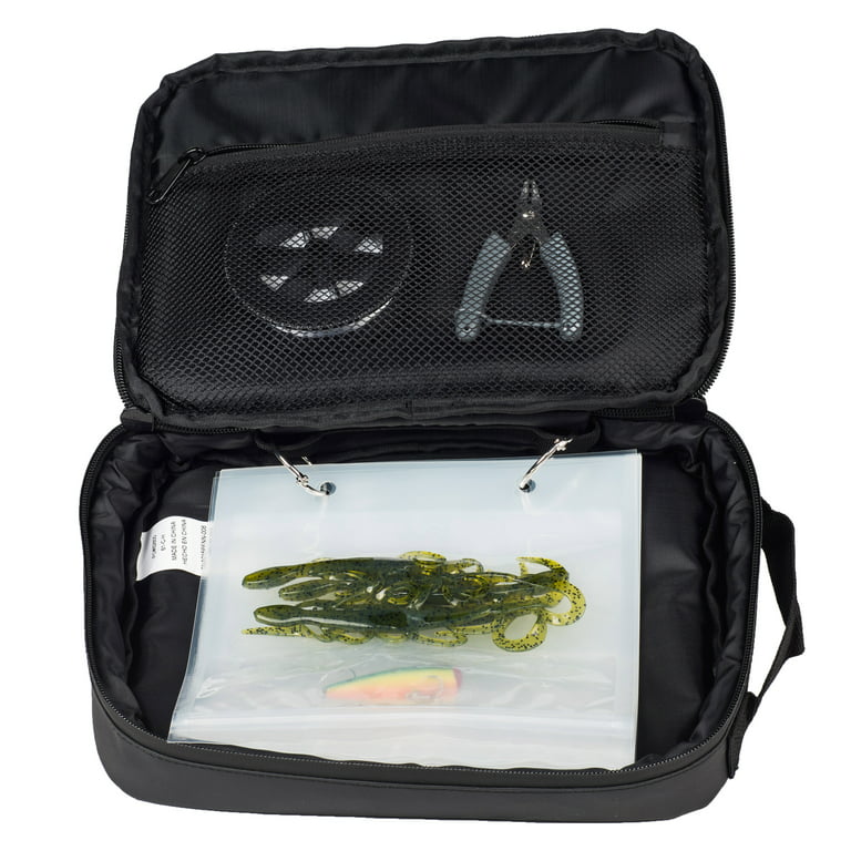 Penn Fishing Soft Fishing Bait Storage Binder with Resealable Bags, Black,  Polyester 