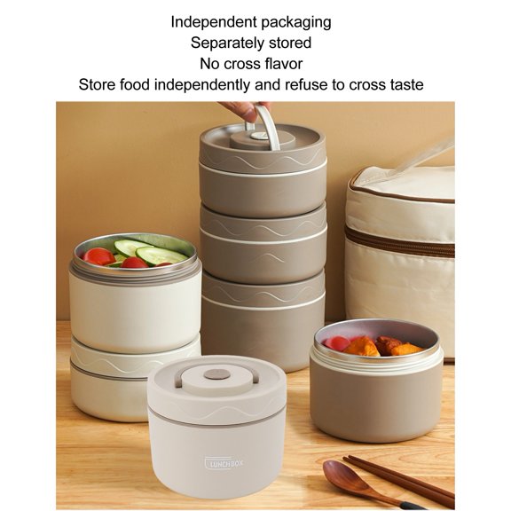 Stackable 550ml Insulated Food Container, 2,Tier Stainless Steel Lunch Box, Perfect For On,the,Go