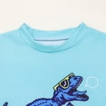 thumbnail image 6 of WIBACKER Boys Dinosaur Two Piece Swimwear Set Long Sleeve Rash Guard and Swim Trunks Quick Dry Bathing Suit UPF50+ Swimsuits for Kids Boys 1-7 Years, 6 of 10