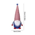 thumbnail image 2 of Christmas Gnome Decor Faceless Doll Decorations for Home 4th of July Patriotic Gnome Plush Decor Independence Day Decorations Elf Dwarf for Table Ornaments for Memorial Day Veterans (July_06) (A), 2 of 6
