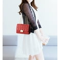 thumbnail image 4 of PORT&LOTUS Small Shoulder Purses for Women with Golden Chain Strap Quilted Designer Handbags for Women Cute Purses for Women Trendy Ladies Handbags Red Womens Crossbody Purse, 4 of 6