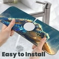 thumbnail image 6 of Sikiie Sunshine Underwater Sand Turtle Splash Guard for Sink Faucet-1 PC Super Absorbent Fast Drying Mat Sink Gadgets-Splash Guard for Kitchen, Sink Mat, 6 of 7