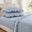 Blue-Queen, variant on Full Size Blue Gingham Ruffle 4-Piece Washed Cotton Sheet Set