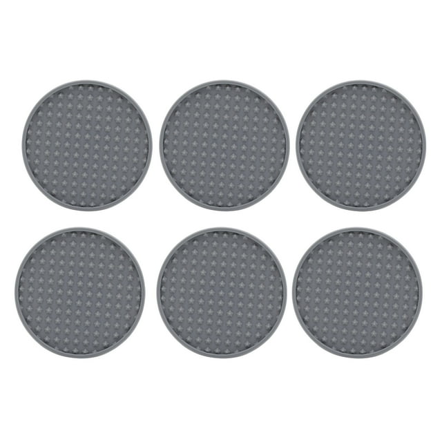 Posavasos de silicona con soporte, juego de posavasos de silicona de 6 piezas Juego de posavasos de silicona Posavasos de silicona Instalación sin esfuerzo