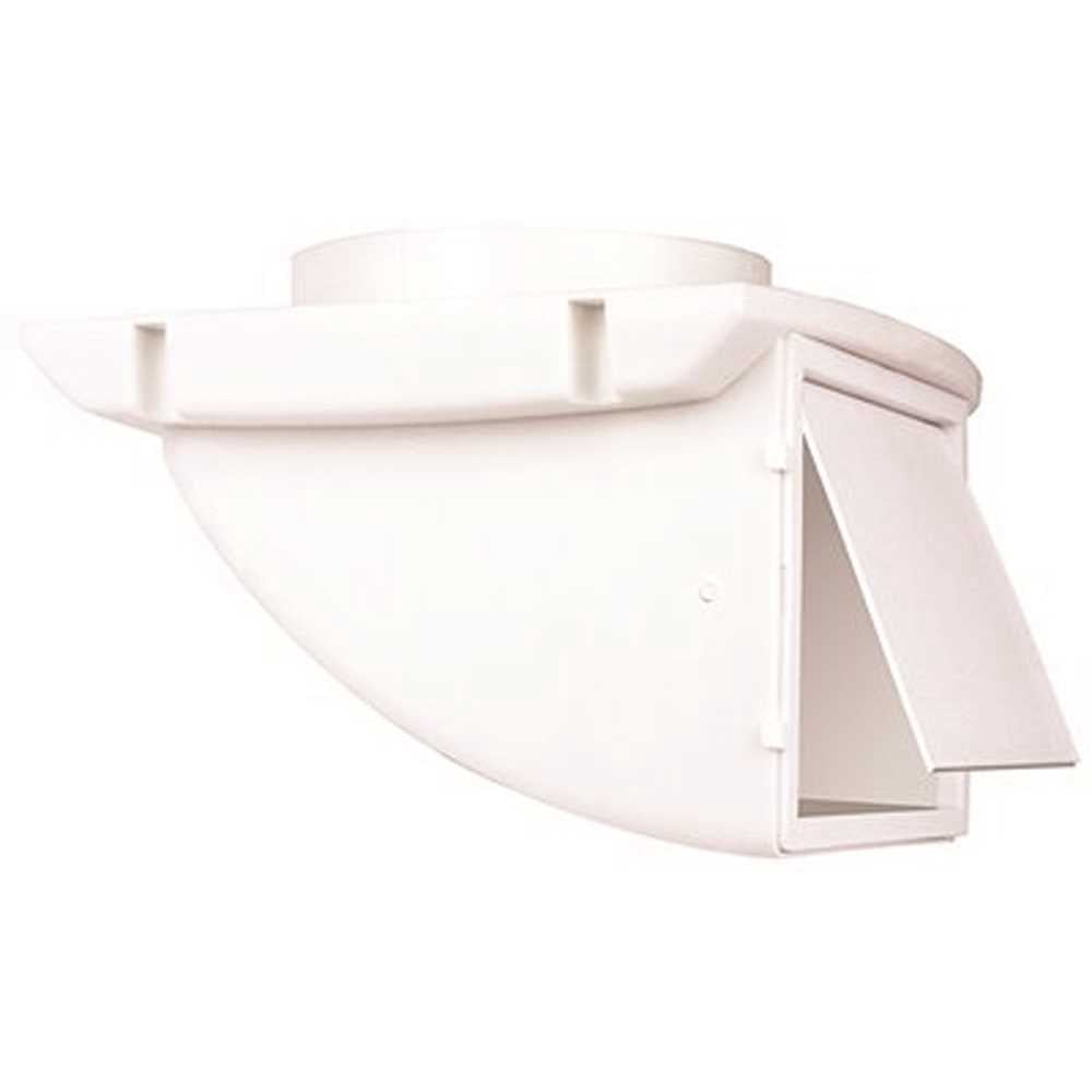 National Brand Alternative SDV4WXZW Dryer Vent Cap, 4 in Duct, Plastic, White