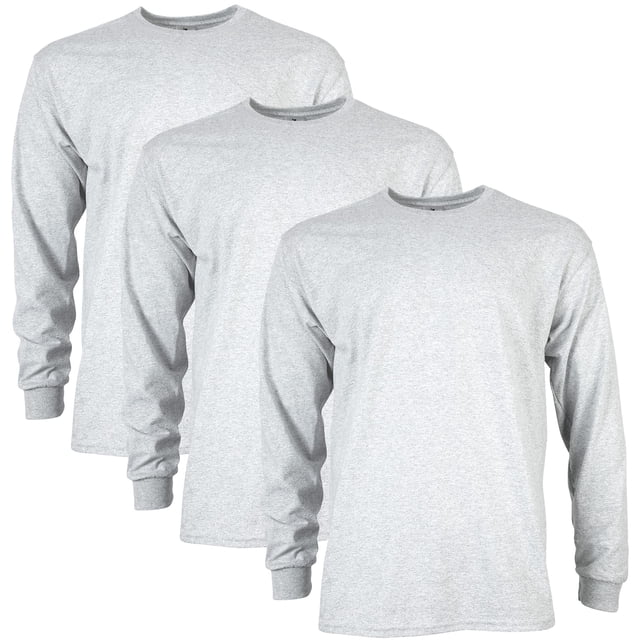 Gildan Men's Ultra Cotton . Long-Sleeve T-Shirt - G240 (Pack Of 3)