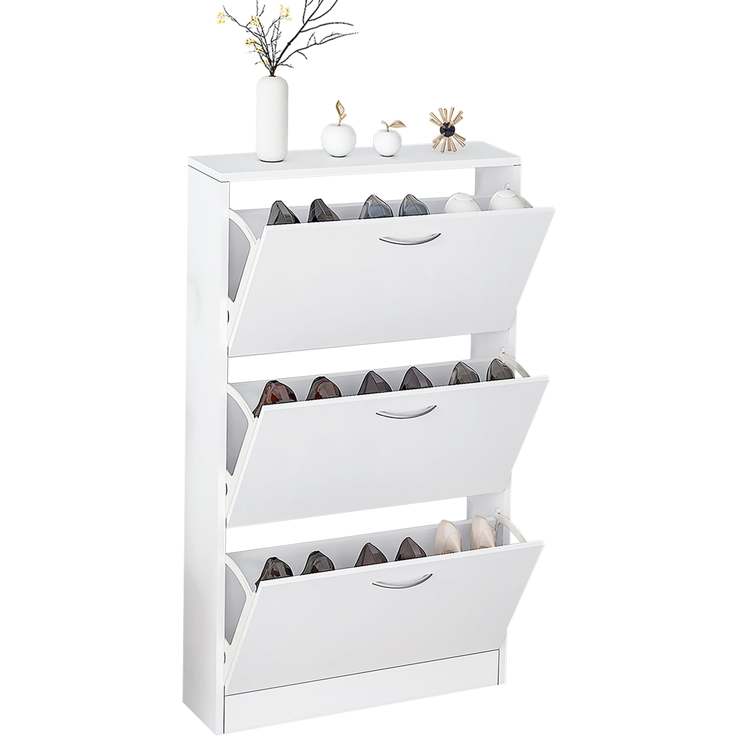 Ktaxon Wooden Shoe Cabinet with 3 Drawers White in Tanzania at TZS 287418 Rating 5
