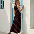thumbnail image 6 of Maxi Dress Black with Red Polka Dot Dress Dotted 70S Vintage Sexy Street Fashion Beach Long Dresses Graphic Oversized Vestidos, 6 of 7