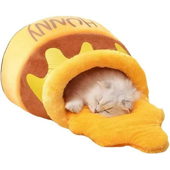 Cat Bed House Pet Supplies Seasons Universalize Plush Mat Cats Cushion Basket Honey Jar Shape Pets Product for Small Cat