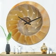 thumbnail image 2 of Designart 'Isolated Nautilus Sea Shell' Modern Wood Wall Clock, 2 of 5