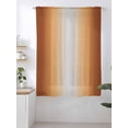 thumbnail image 2 of Sheer Curtains 63 Inch Length, Dark Burnt Orange Ombre Semi Sheer Curtains Light Filtering Window Treatment, Modern Grey Gradient Farmhouse Art Privacy Voile Drapes for Living Room 52x63 Inch, 2 of 7