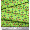 thumbnail image 2 of Soimoi Poly Georgette Fabric Leaves & Floral Printed Fabric 1 Yard 42 Inch Wide, 2 of 3