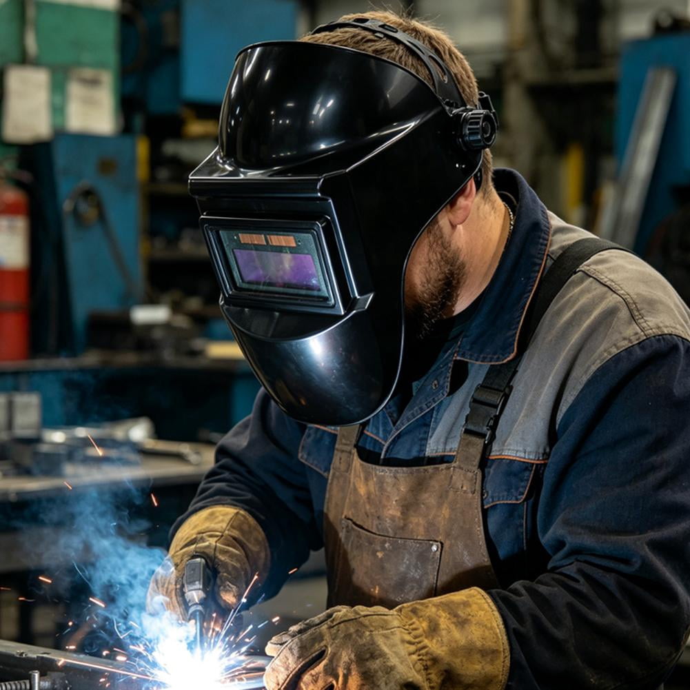 True Colorful Auto Darkening Welding Helmet with Light Set, Blue Light Blocking, Auto Darkening Welding Helmet, Welder Mask for TIG MIG ARC and Grind - Type B