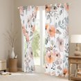 thumbnail image 3 of Manfei Vintage Watercolor Flower Curtains Pack of 2 (42x84 Each), Rose Groovy Floral Curtains Blackout, Plant Botanical Bedroom Curtains, Curtains and Drapes Decor, 3 of 6