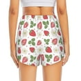 thumbnail image 3 of Picia Strawberry Pattern Women's 2 in 1 Athletic Running Shorts High Waisted Workout Casual Gym Sweat Shorts with Comfy Liner Zipper Pockets-, 3 of 9