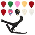 thumbnail image 1 of 1 Set of Guitar Capo Acoustic Electric Guitar Capo Pick Set Guitar Tuning Accessory, 1 of 9
