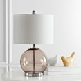 thumbnail image 5 of SAFAVIEH Lonni 22.5 in. H Sphere Glass Table Lamp, Smoked Grey, 5 of 11