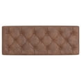 thumbnail image 4 of Hamilton 48 inch Wide Storage Ottoman in Distressed Umber Brown Vegan Leather, 4 of 13