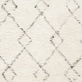 thumbnail image 5 of SAFAVIEH Casablanca Nick Geometric Wool Shag Area Rug, Ivory/Black, 4' x 6', 5 of 9