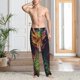 thumbnail image 2 of Balery Whimsical Dragon Color Cool Pantalones de pijama para hombre, pijama ultraligero, pantalón de descanso-X-Large, 2 of 6