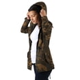 thumbnail image 5 of Ma Croix Womens Hooded Satin Lined Anorak Jacket Plus Size Safari Military Parka, 5 of 8