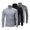 Black&Dark Gray&Gray, variant on Zaldita Men's 3 Pcs Turtleneck Shirts Long Sleeve Casual Pullover Lightweight Slim Fit Tops Black&White&Gray S