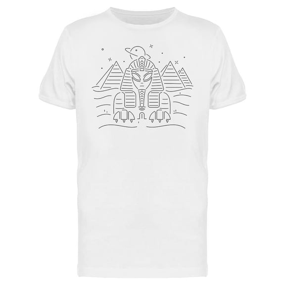 Black Alien Sphinx  T-Shirt Men -Image by Shutterstock, Male XX-Large