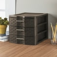 thumbnail image 5 of Sterilite Medium Weave 3 Drawer Unit Plastic, Espresso, Set of 4, 5 of 11