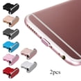 thumbnail image 5 of 2pcs Universal Dustproof Cover Aluminium Alloy Dock Port Cap Anti Dust Plug Metal Stopper RED, 5 of 8