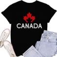 thumbnail image 3 of Womens Tops Dressy Casual Graphic T Shirt For Canada Day Celebration Short Sleeve Round Neck Top For Tunics Trendy Clothing, 3 of 3