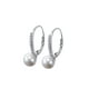 Luxury Designs Boucles d'Oreilles Ladies Sterling Silver Pearl & CZ Leverback – image 3 sur 3