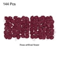 thumbnail image 3 of Rosa Artificial Flores Cabezas, Oscuro Rojoes 0.8 Pulgada-1 Pulgada  para DIY Manualidades Boda y Fiesta Decoración Pack de 144, 3 of 6