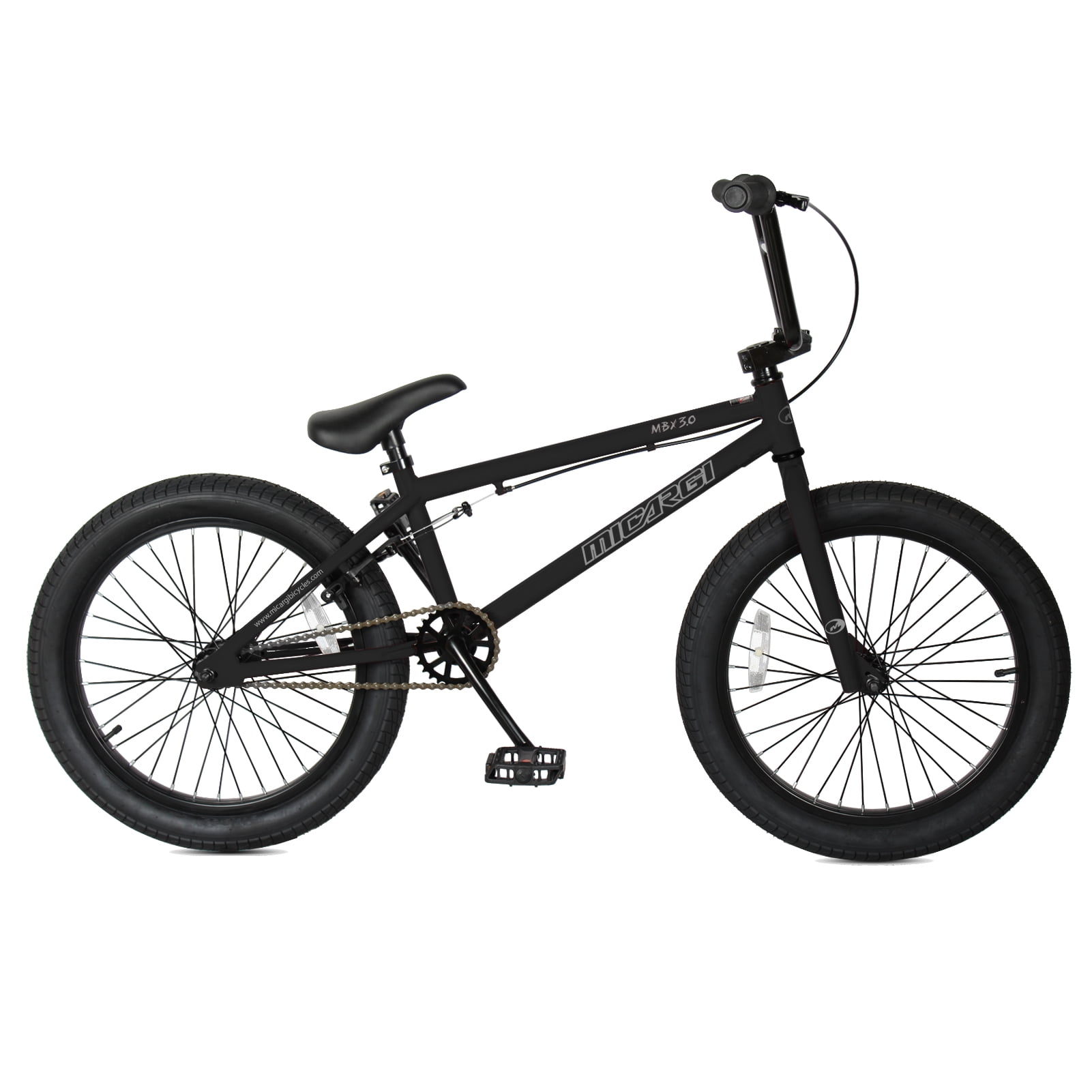 Micargi MBX 20" BMX Bicycle with Steel Frame and Alloy Rims Matte Black