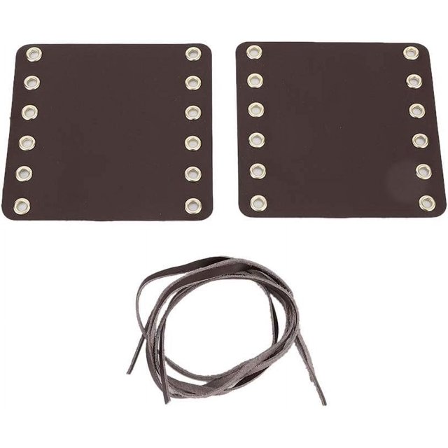 ZOUSSIQI 2Pcs Motorcycle Handlebar Wraps, Leather Handlebar Hand Grip Covers with Strap Motorcycle Heated Grip Pads Modification Accessories(Brown) CA919-29467