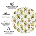 thumbnail image 4 of Bingfone Vintage Avocado Playing Music Leather Drinks Coasters with Set of 6,Suitable for Home Kitchen,Coffee Cup Coasters Home Gift, 4 of 9