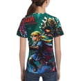 thumbnail image 5 of Game The Legend of Zelda Teen T-Shirt Crewneck Short Sleeve Double-Sided Print Summer Tee Shirts Top For Youth Boys Girls Children Small, 5 of 7