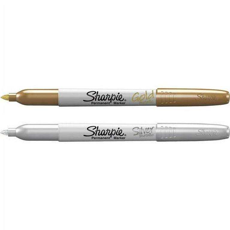 Sharpie 3pk Permanent Markers Fine Tip Metallic Gold/silver/bronze : Target
