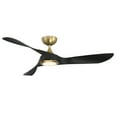 thumbnail image 2 of WAC Swirl 54" Soft Brass/Matte Black Integrated LED Smart Ceiling Fan with Remote Control, 2 of 10