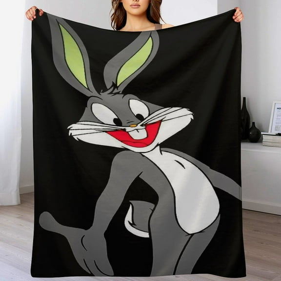 Bugs Bunny Blanket Super Soft Cozy Warm Plush Throw Blanket for Boys Girls Kids, Lightweight Fuzzy Flannel Blankets for Couch Sofa Bed Travel Camping Gifts 40"x30"
