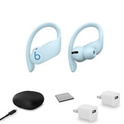 Beats by Dr. Dre Powerbeats Pro In-Ear Wireless Headphones (Glacier Blue) MXY82LL/A with 2x USB Wall Adapter Cubes + More