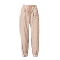 thumbnail image 4 of Zulora Women Stylish Striped High Waist Drawstring Pants Casual Elastic Cuffed Ankle Joggers with Pockets, 4 of 9