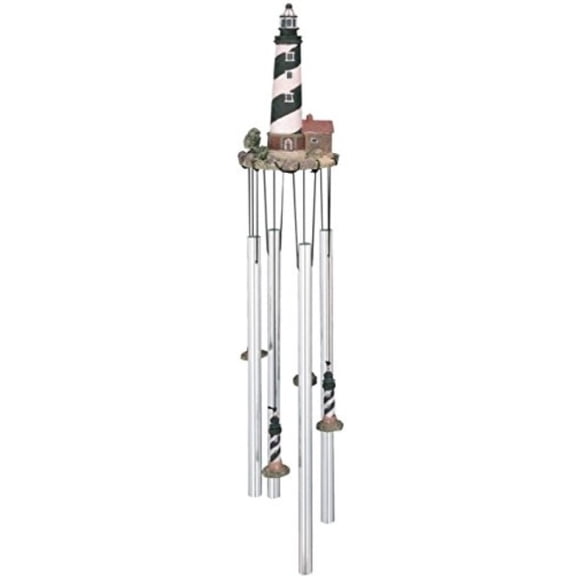 george s. chen imports round top wind chime lighthouse cape hatteras hanging porch decoration